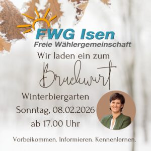 Mehr über den Artikel erfahren Kommunalwahlen 2026 – Winterbiergarten Gasthaus Bruckwirt Isen