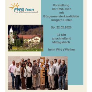 Mehr über den Artikel erfahren Kommunalwahlen 2026 – Gasthaus Lanzl – Wirt z. Weiher