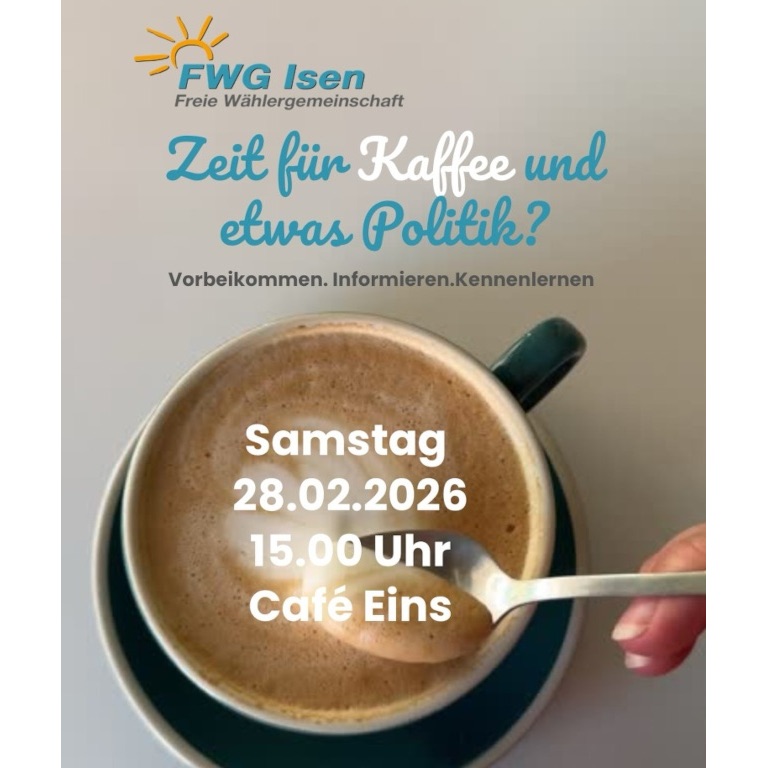 Mehr über den Artikel erfahren Kommunalwahlen 2026 – Kaffee, Kuchen & Kommunalpolitik – Café Eins