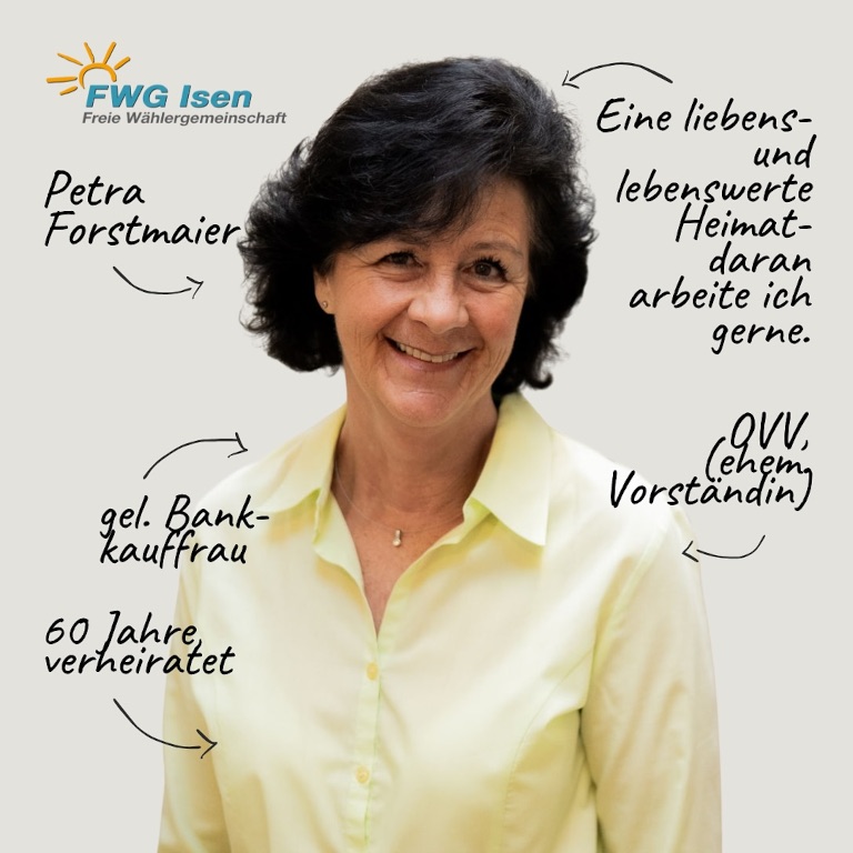 Mehr über den Artikel erfahren Listenplatz 20: Petra Forstmaier