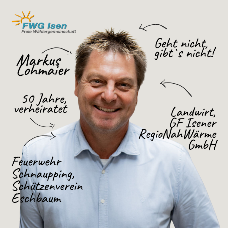 Mehr über den Artikel erfahren Listenplatz 2: Markus Lohmaier